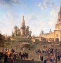 Красная площадь в Москве. 1801 - Red Square in Moscow. 180181,3 х 110,5 смХолст, маслоАкадемизмРоссияМосква. Государственная Третьяковская галерея